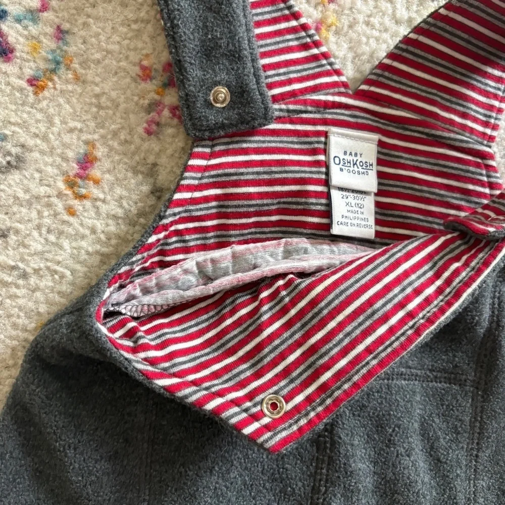OshKosh B'gosh Overalls Fleece Baby Size XL 18.5 - 20lbs